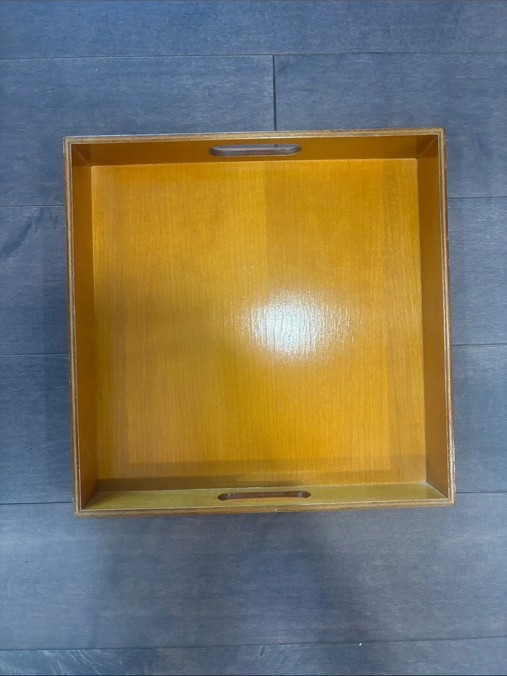 Wooden Serving Tray in Honey Brown